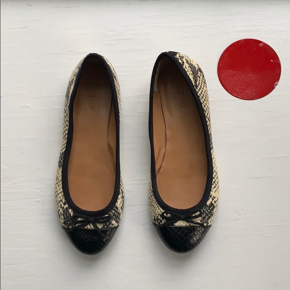 J.Crew Snakeskin Print Flats - New